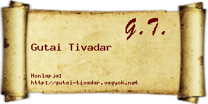 Gutai Tivadar névjegykártya